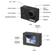 WiMiUS&reg; Waterproof Action Camera 16MP 2K WiFi Sports Camera Ambarella Built-in WiFi Helmet Cam HD Camcorder N18