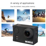 WiMiUS&reg; Waterproof Action Camera 16MP 2K WiFi Sports Camera Ambarella Built-in WiFi Helmet Cam HD Camcorder N20