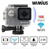 WiMiUS&reg; Waterproof Action Camera 16MP 2K WiFi Sports Camera Ambarella Built-in WiFi Helmet Cam HD Camcorder N25
