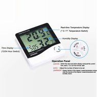 Ozright Indoor Digital Humidity Meter Hygrometer Thermometer with Large LCD Display Temperature Alarm Clock N2