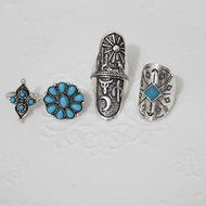 Yaheeda Women Finger Ring Accessories,9 Pcs Bohemia Style Retro Carved Nail Ring Set N3