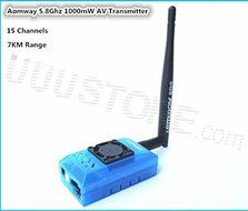 Aomway FPV 5.8G 5.8Ghz 1000mw 15CH TX Wireless AV Audio Video Transmitter for Fatshark ImmersionRC RC Airplane... N2