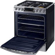Samsung Appliance NY58J9850WS 30" Slide-in, Dual-Fuel Range with 5 Gas Burners in Stainless Steel N2
