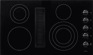 Frigidaire 36" Smoothtop Electric Black Cooktop with Built-In 500 CFM Downdraft Exhaust RC36DE60PB N5