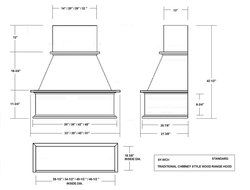 Traditional Style Chimney Wall Hood, 30", Maple - by Castlewood