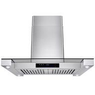 Golden Vantage 30" Stainless Steel Island Mount Range Hood With Touch Screen Display Light Lamp Baffle Filter N6