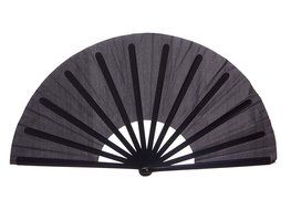 Chinese Nylon-Cloth Fan for Ladies (Black) N3