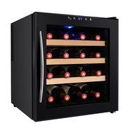 AKDY&reg; 16 Bottles Quite Double Paned Glass Door Single Zone Thermoelectric Freestanding Wine Cooler Chiller Refrigerator... N8