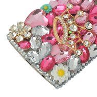 Spritech(TM) Bling Hard Clear Phone Case For LG spirit h440 C70/LG Escape 2/LG Logos,3D Handmade Yellow Silver... N2