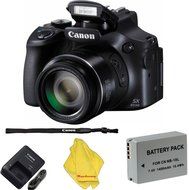 Canon Powershot SX60 16.1MP Digital Camera 65x Optical Zoom Lens 3-inch LCD Tilt Screen (Black)