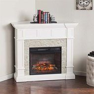Southern Enterprises Merrimack Corner Infrared Electric Fireplace