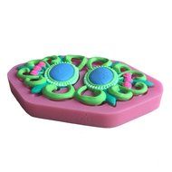 LYNCH Gem Brooch Shape Silicone Cake Mold 3D Polymer Clay Tools,Pink N5