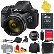 Nikon COOLPIX P900 Digital Camera with 83x Optical Zoom and Built-In Wi-Fi(Black)+ Case+64 GB Card+Reader + 6pc...