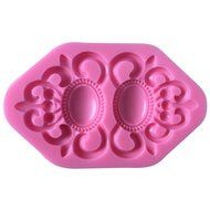 LYNCH Gem Brooch Shape Silicone Cake Mold 3D Polymer Clay Tools,Pink N6