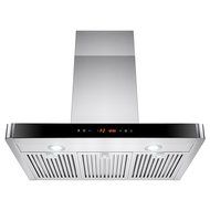 AKDY&reg; 30" Kitchen Wall Mount Wall Mount LED Touch Control Panel Baffle Filters Range Hood N6