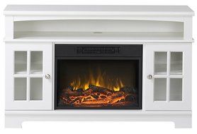 Homestar Zarate 44.5&quot; Wide Media Fireplace in White N2