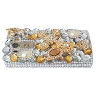 Spritech(TM) Bling Hard Clear Phone Case For LG spirit h440 C70/LG Escape 2/LG Logos,3D Handmade Yellow Silver... N5