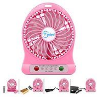 YL-VV@ Taidea UF-TDF02 Mini Portable Mute USB 18650 Rechargeable Battery Fan PC USB Cooler Table Fan with LED... N2