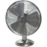 12&quot; Metal Table Fan (Brushed Nickel) (17&quot;H x 13&quot;W x 10&quot;D)