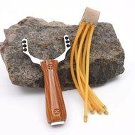 New Outdoor Powerful Steel Catapult Slingshot Marble Sling Shot Hunting Games