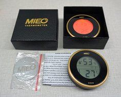 Incubator Thermometer Hygrometer with Hi/Low Memory and Touch Checking Button 2pcs Gold/Pack.Mieo (Gold2)