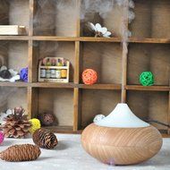 Essential Oil Diffuser,EVELTEK Wood Grain Cool Mist Portable Aromatherapy Air Humidifier,7 Colors Changing LED...