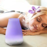 Creaker Colorful Lights Ultrasonic Humidifier Aromatherapy Machine Oil Lamp Vase Shape 120ML Bottle N2