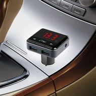 Car Bluetooth Charger, LESHP 4.0 Car Music FM Player Dual USB Charger Support APP Control N7
