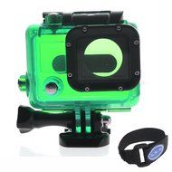 YUYIKES Underwater Waterproof Protective Housing Case For GoPro Hero 3 Camera (color green)