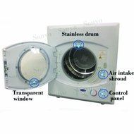Sonya Portable Compact Small Laundry Dryer Apartment Size 110vstainless Steel Drum Transparent Lid 8.8lbs Capacity... N4