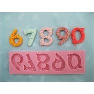 Sher Large Size 0-9 Numbers Shaped Fondant Cake Chocolate Silicone Mold N2