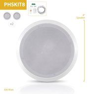 Pyle Home PHSKIT8 300-Watt 8-Inch Dual In-Ceiling Speaker /Volume Control/Speaker Wall Plate/Wiring Combo Speaker... N7