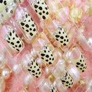 Spritech(TM) 24 Pre Design Elegant Flower Bling Rhinestone Fake Nail Piece for Bride Salon Laday Daily Use N11
