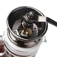 Manual Coffee Grinder,YINGMO Vintage Style Manual Coffee Bean Grinder Spice Herbs Wooden Retro Burr Mill,Strong... N4
