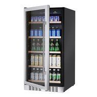 9.53CF ( 270L ) BEVERAGE REFRIGERATOR GLASS DOOR WITH SEAMLESS STAINLESS STEEL TRIM N4