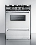 24" Wide Slide-In Gas Range with Stainless Doors &amp; Sealed Burners N6