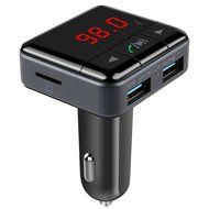 Car Bluetooth Charger, LESHP 4.0 Car Music FM Player Dual USB Charger Support APP Control N8