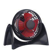 iBaste 4 Inch Portable Mini USB Charging or Battery Powered Desktop Oscillating Fan Black N3