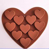 Y&amp;XL&amp;H 10 Hole Heart Shape Chocolate Molds,Silicone 15.6&iexcl;&Aacute;14&iexcl;&Aacute;2.4 CM(6.1&iexcl;&Aacute;5.5&iexcl;&Aacute;1.0 INCH)