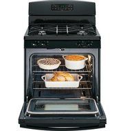 GE JGB640DEFBB 30" Black Gas Sealed Burner Range N7