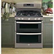 GE JGB850EEFES 30" Slate Gas Sealed Burner Double Oven Range N8