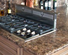 Integrated Collection 36" Scirocco 500 CFM Internal Blower Downdraft Hood With Sleek Design 4 Way Venting Dishwasher...