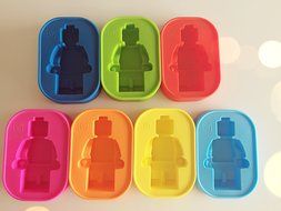 Medium-sized Figure Lego Ice Tray Silicone Cake Jelly Mold Candy Mold 7 Pack N3