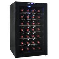 AKDY&reg; 28 Bottle Single Zone Thermoelectric Freestanding Wine Cooler Cellar Chiller Refrigerator Fridge Quiet Operation N14