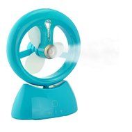 EMDMAK Mini Desk Fan USB Misting Cooling Rechargable Fan for Home Office and Travel (Blue)