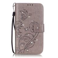 Spritech(TM) Pu Leather Bling Phone Case For LG G Stylo 2 LS775/LG Stylus 2 K520,Handmade Crystal Accessary Flower... N3