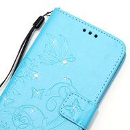 Spritech(TM) Pu Leather Bling Phone Case For LG G Stylo 2 LS775/LG Stylus 2 K520,Handmade Crystal Accessary Flower... N6