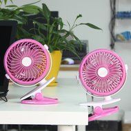 USB Rechargeable Battery Operated Clip On Fan, FLOVEME [ Mini Desk Fan ] Portable Handheld Electric Fan for Baby...