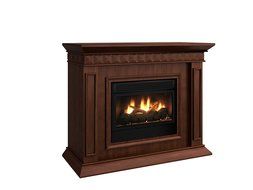 Argo Furniture Alessandra Electric Fireplace, Walnut N5