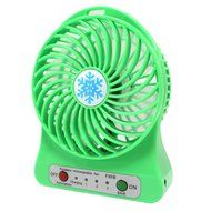 ReFeng Personal Battery Operated Fan Rechargeable with LED Light, Quiet (Green)